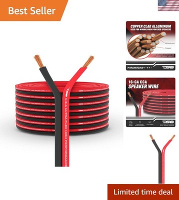 100FT of Ultra Flex 18 Gauge Speaker Wire - Durable Copper Clad Cable Solutions