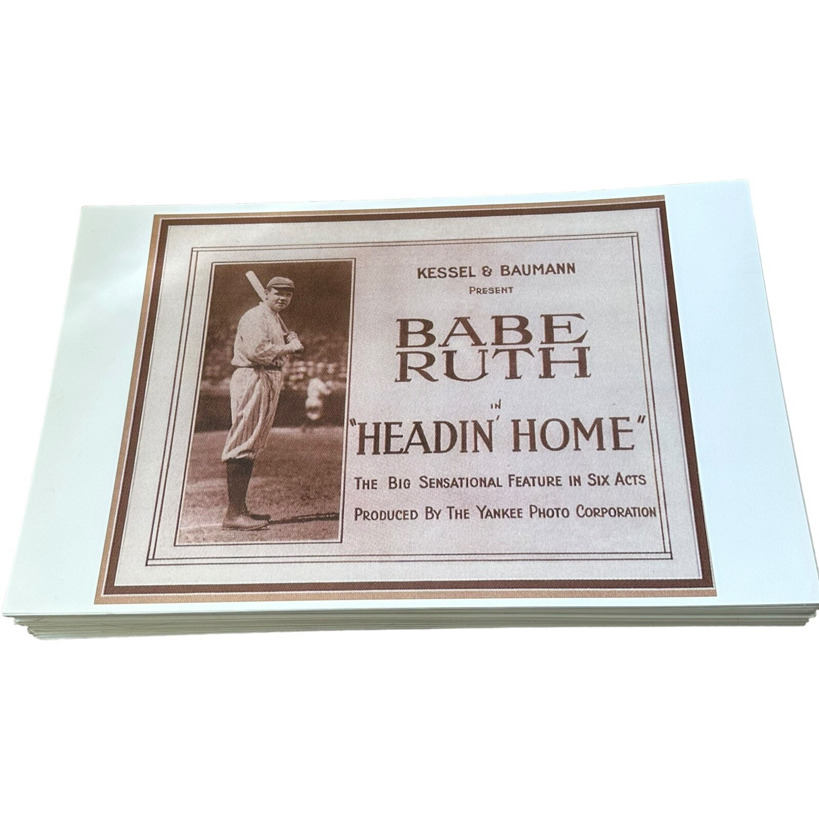 Babe Ruth Header Babe Ruth Heading Home, Yankee Photo Corporation Poster 11 x 17 | eBay