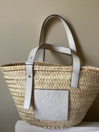 loewe raffia bucket bag