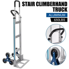 Folding Hand Truck 650 lbs Aluminum Alloy Heavy-Duty Hand Truck Dolly w/ Wheels