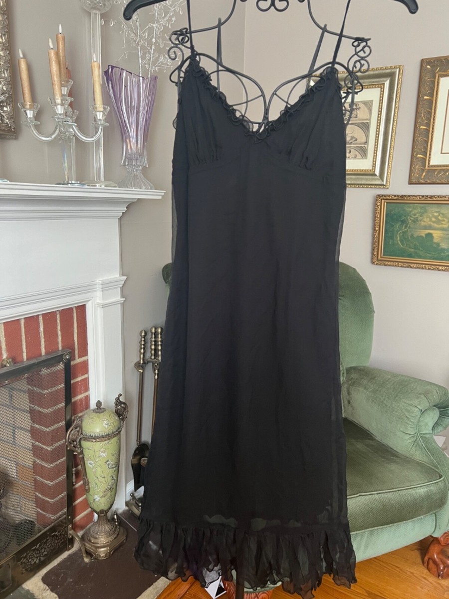 betsey johnson black ruffle dress Women's Lovely In Dots Dress Black/ivory In Black Ivory | Size Small