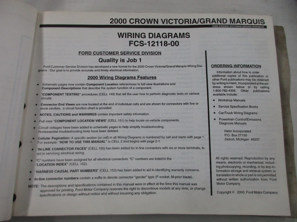 2000 福特皇冠维多利亚大马奎斯电线诊断器 — 第 3/4 张图片