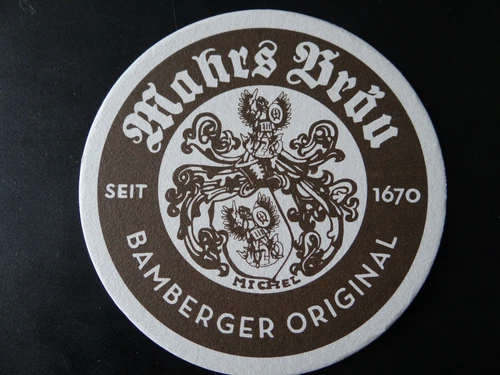 Beer mat - Mahrs Bräu, Bamberg, Franconia, Bavaria, D