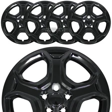 4 fit Ford Escape S 2017-2019 Black 17" Hub Caps Full Wheel Covers R17 Steel Rim