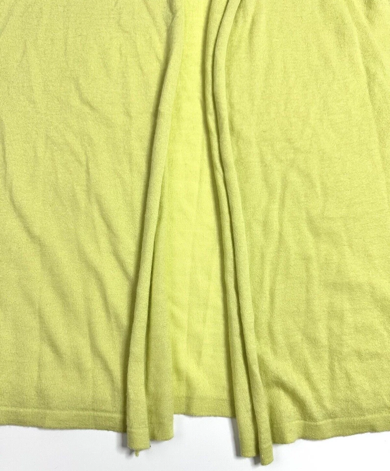 Cárdigan suéter verde Classics by Worth 100 % cachemir para mujer frente abierto talla M Foto 2 de 4