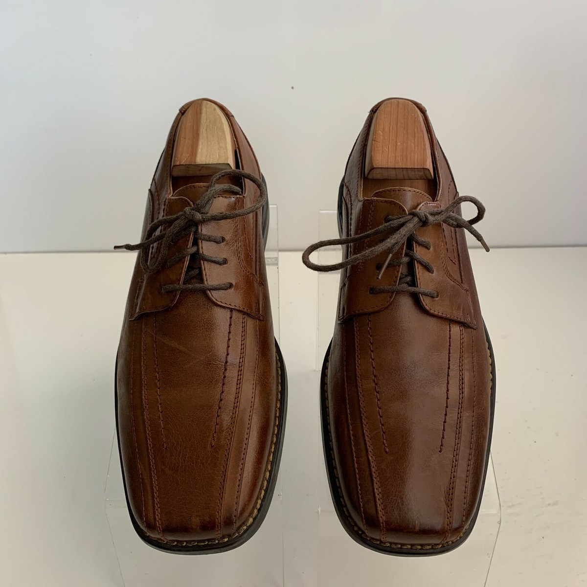 Stacy Adams Men\'s Brown Leather Bicycle Square Toe Oxford Shoes Size 10.5 Amazon.com | Stacy Adams Men main image 3