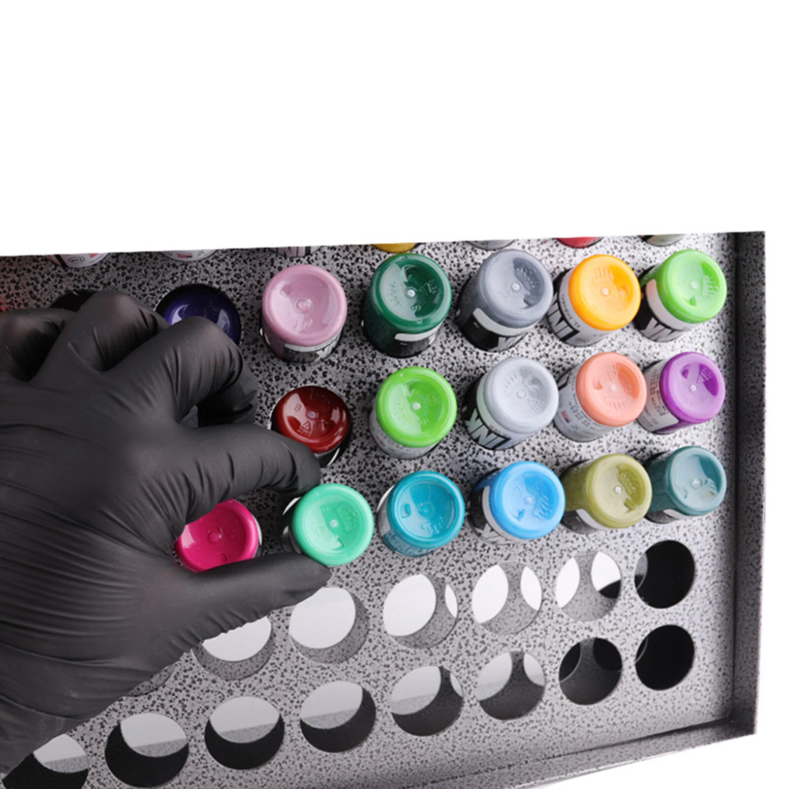 78-Holes Tattoo Ink Rack Wall Mounted Ink Bottle Display Holder Stand Organizer - product detail image 11