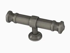 3" Classic Button Knob Heirloom Silver