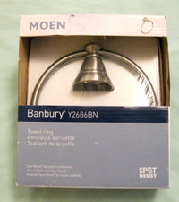 NEW Towel Ring MOEN Banbury Spot Resistant Brushed Nickel Part Y2686BN