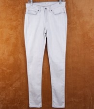 Eileen Fisher Jeans Womens Size 4 Light Grey Skinny Leg Stretch Denim