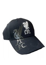 Liverpool FC Official Navy Obsidian Baseball Cap With White Liverbird -Brand 47 