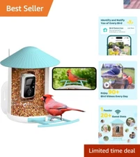Smart Bird Feeder with 1080P Camera & Motion Detection - Ideal for Bird Lovers