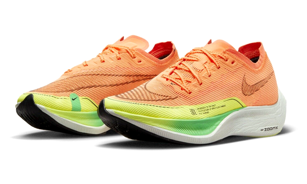 Nike ZoomX Vaporfly Next% Womens Running Shoes Size 5.5 Peach Cream Green CU4123-801