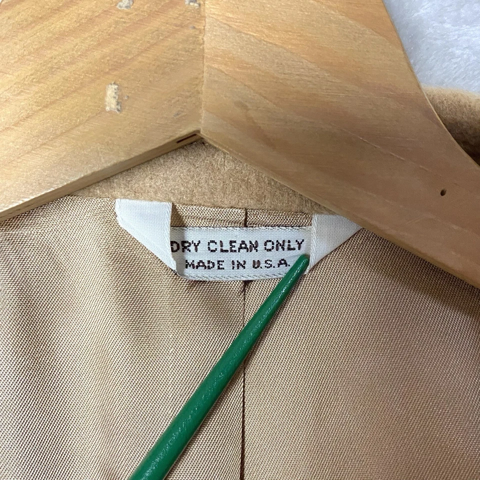 Lana Pierre Balmain de colección (?) Abrigo Traje Camel Hecho en EE. UU. Para Hombre 44R? Clásico LEER Foto 2 de 4