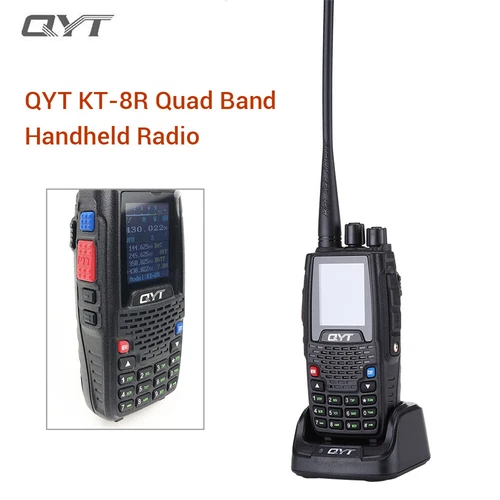Radio bidireccional QYT KT-8R cuatro bandas 5W 200 canales VHF UHF transceptor de mano - Imagen 7 de 13