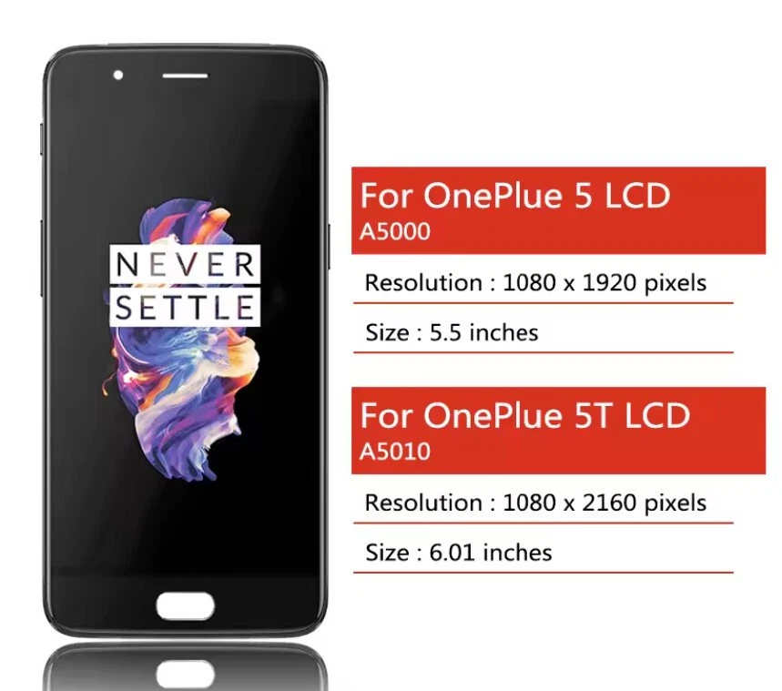 OnePlus 5 5T 6T LCD Display Touch Screen Digitizer OnePlus 6 Back Cover - Image 3 of 4