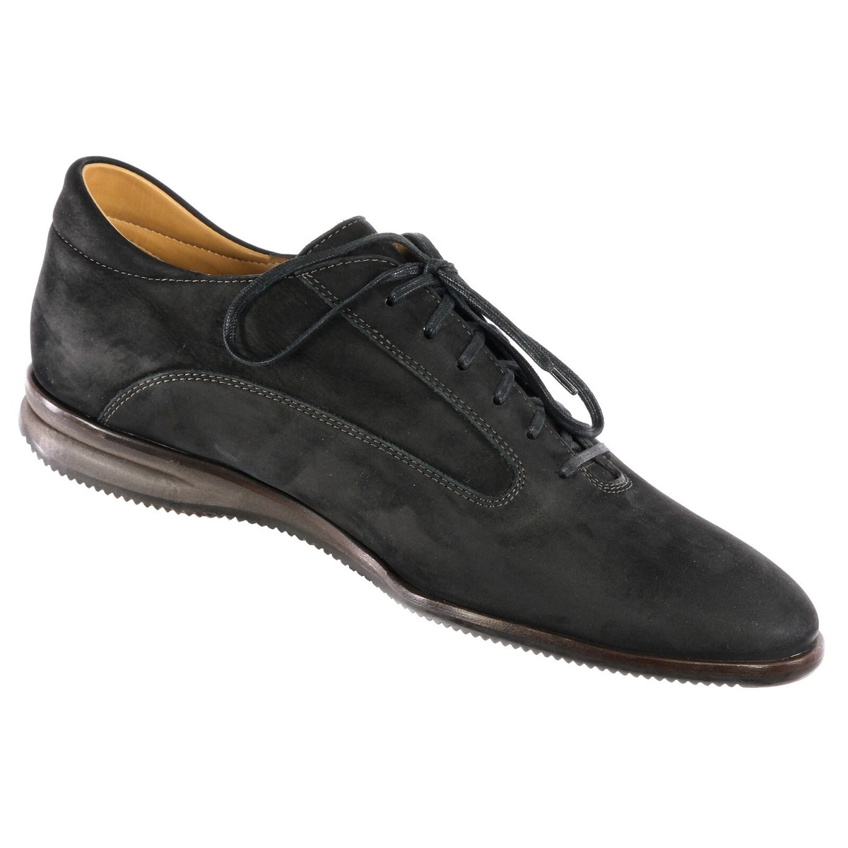NEW Black Men JOHN LOBB Nubuck Leather Dressy Sneakers Oxfords