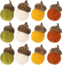 12 pack felt acorns perfect for fall decorations and Christmas ornaments