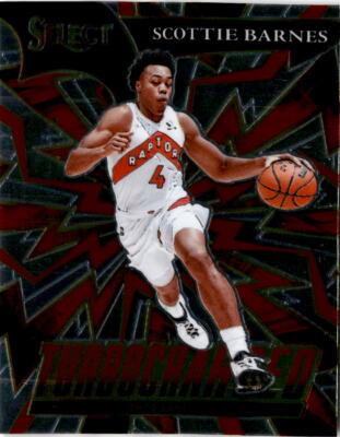 2021-22 Panini Select #4 Scottie Barnes Turbo Charged Toronto Raptors