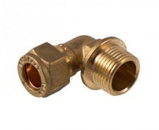 10mm Compression x 3/8" BSP Male Iron Elbow | Brass Fitting