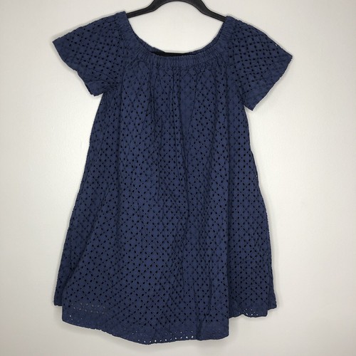 Polo Ralph Lauren Youth Girls 10 Navy Blue Eyelet Lined Pockets Sheath Dress - Picture 2 of 5