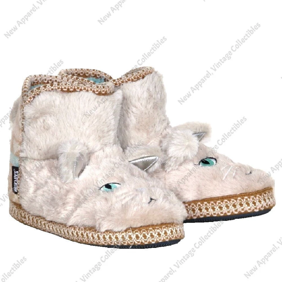 Zapatillas Sherpa MukLuks Cat para mujer talla 6 de espuma viscoelástica, botines de piel sintética/tejido Foto 3 de 4