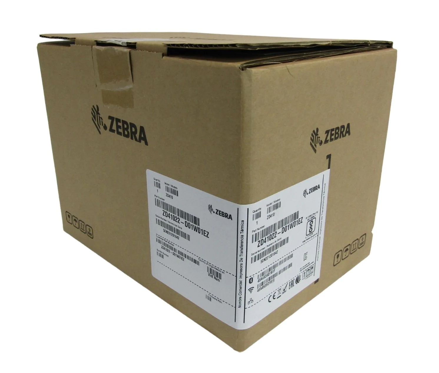 Zebra ZD410 Label Printer Monochrome Direct Thermal P/N: ZD41022-D01W01EZ 79643641628 | eBay