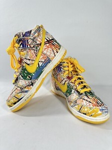 #1950 Nike Dunk Hi Premium QS GS 'Scribble' - Size 6Y