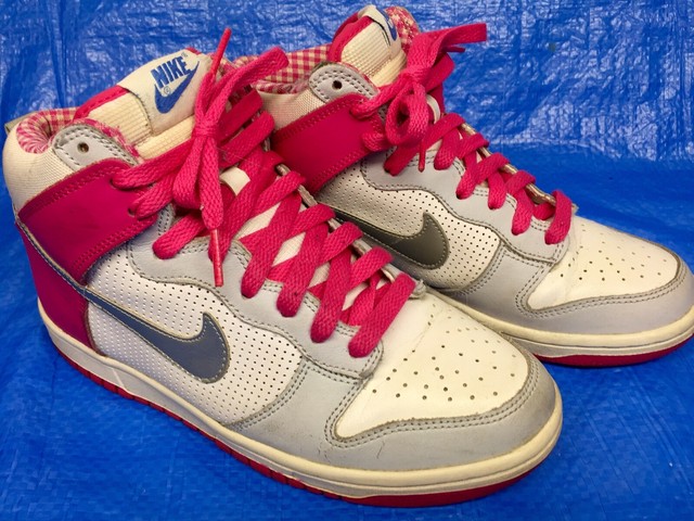 Nike Dunk High Kids Youth Shoe Size 5.5Y Pink White Metallic Silver Platinum | eBay