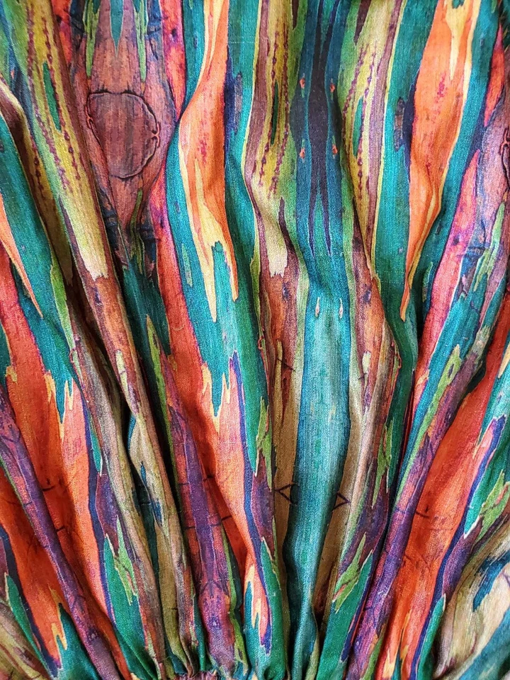 Handmade Circle Skirt Size XS/S Colorful Ethnic Boho Striped Pleated Festival - Image 4 of 4