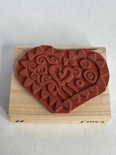 Rubber Stampede Rubber Stamp Whimsical Heart Valentines Day Card Making Love - Picture 6 of 7