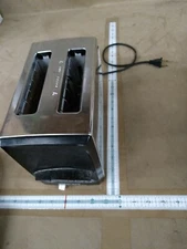 PROCTOR-SILEX Toaster 2 Slice Model T620B Chrome Black USA Vintage