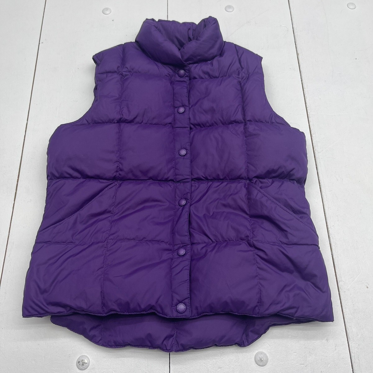 Lands End Purple Quilted Puffer Down Vest Women's Size Small | eBay