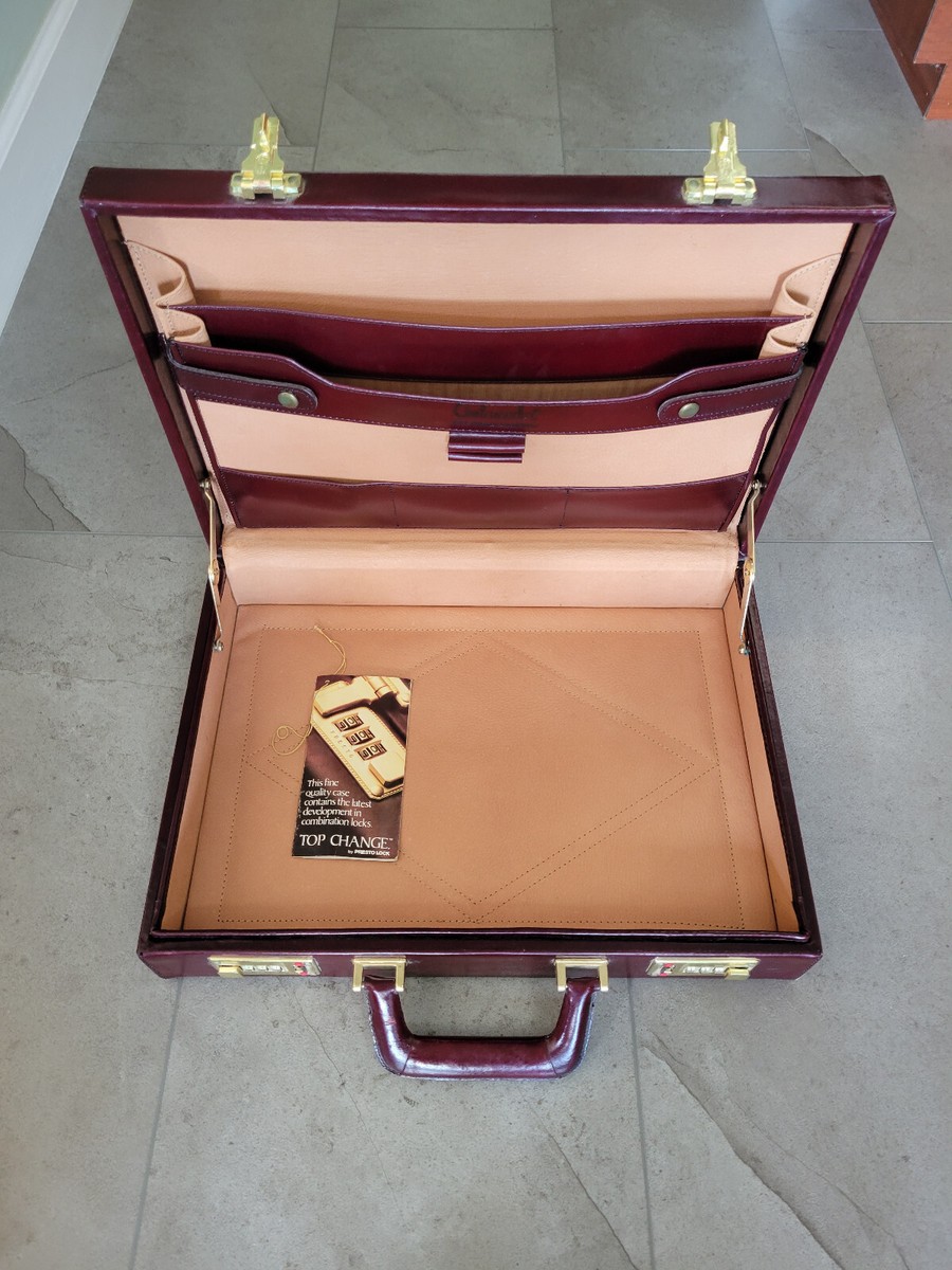 【 24K 】 TOP CHANCE PRESTO LOCK　アタッシュケース Leather Hardcase Presto locked briefcase - burgundy | eBay