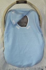 Infant Car Seat Carrier Cover New, Handmade, Fleece Light Blue