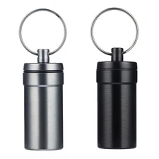 Ear Plug Carrying Case, 2 Pcs Portable Keychain Pill Holder Case Waterproof M...