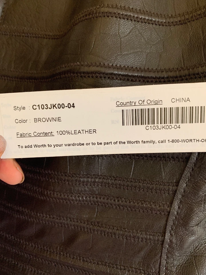 NWT Worth 100% Leather Vest Size 4 Women's Vest Zip Lux Tiny Sleeves $790 Fab - Image 3 of 4