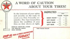 Automobile Maintenance Reminder Gas Station Texaco Postcard 21-3539