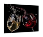 Herdabdeckplatten Ceranfeldabdeckung Spritzschutz Glas 60x52cm Wein Schwarz