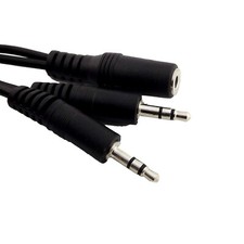 3.5mm Female Stereo To 2x 1/8" Male Y Splitter Headphone Audio Cable for MP4 MP3
