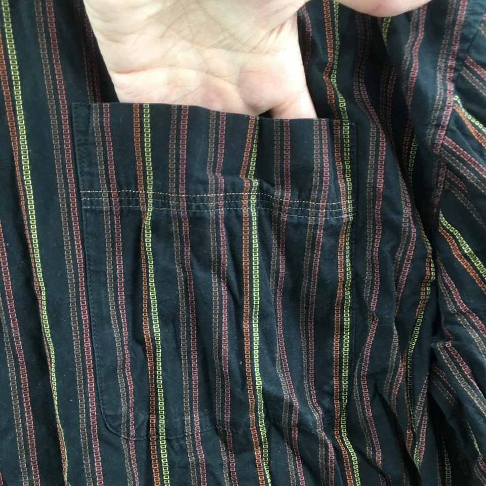 Sean John Button Up Long Sleeve Shirt Top Mens Big 5X Multicolor Cotton Striped - Image 4 of 4