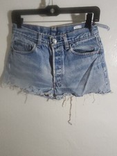 vintage levis cut-offs denim jean shorts button fly 501 cut off 70's 80's 28" w