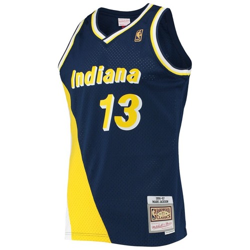 Mitchell & Ness Indiana Pacers Mark Jackson 1996 NBA GOLD LOGO Swingman Jersey - 第 12/27 張圖片