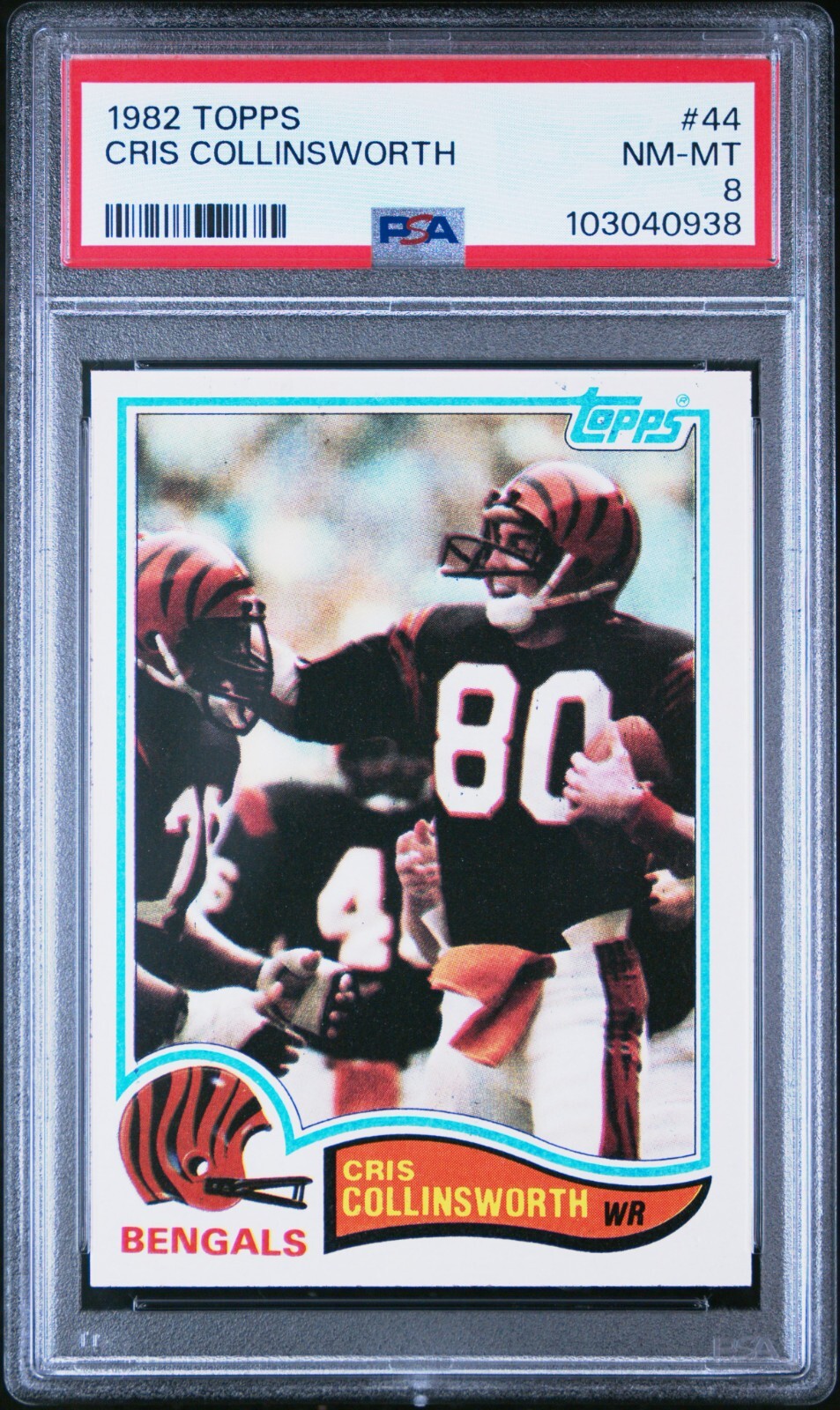 1982 Topps Cris Collinsworth PSA 8 NM #44 Bengals RC