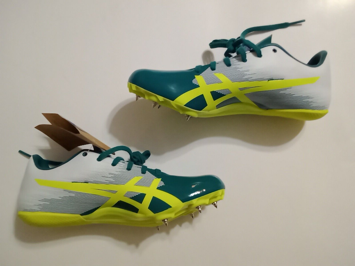 Asics Hypersprint 7 Velvet Pine / Safety Yellow Size 5 Track  display picture 2