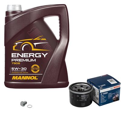 BOSCH Olfilter 5 L MANNOL Energy Premium 5W-30 für Suzuki Celerio LF 1.0
