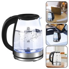 2L 1800W Electric Kettle Glass 360 Blue LED Illuminated Portable Jug Security UK