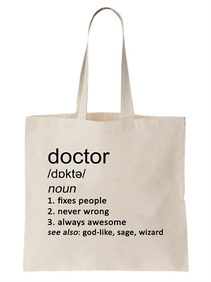 Lustige Tragetasche Arzt Definition Shopper Chirurgie Krankenhaus Krankenschwester Job Arbeit Geschenk  