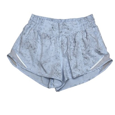 Lululemon Hotty Hot Low Rise Lined Short 2.5  Gravel Dust Pastel Blue Size 6