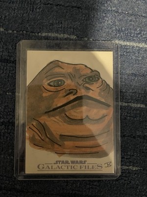 Topps Chrome Galactic Files 2012 Jabba The Hutt Sketch